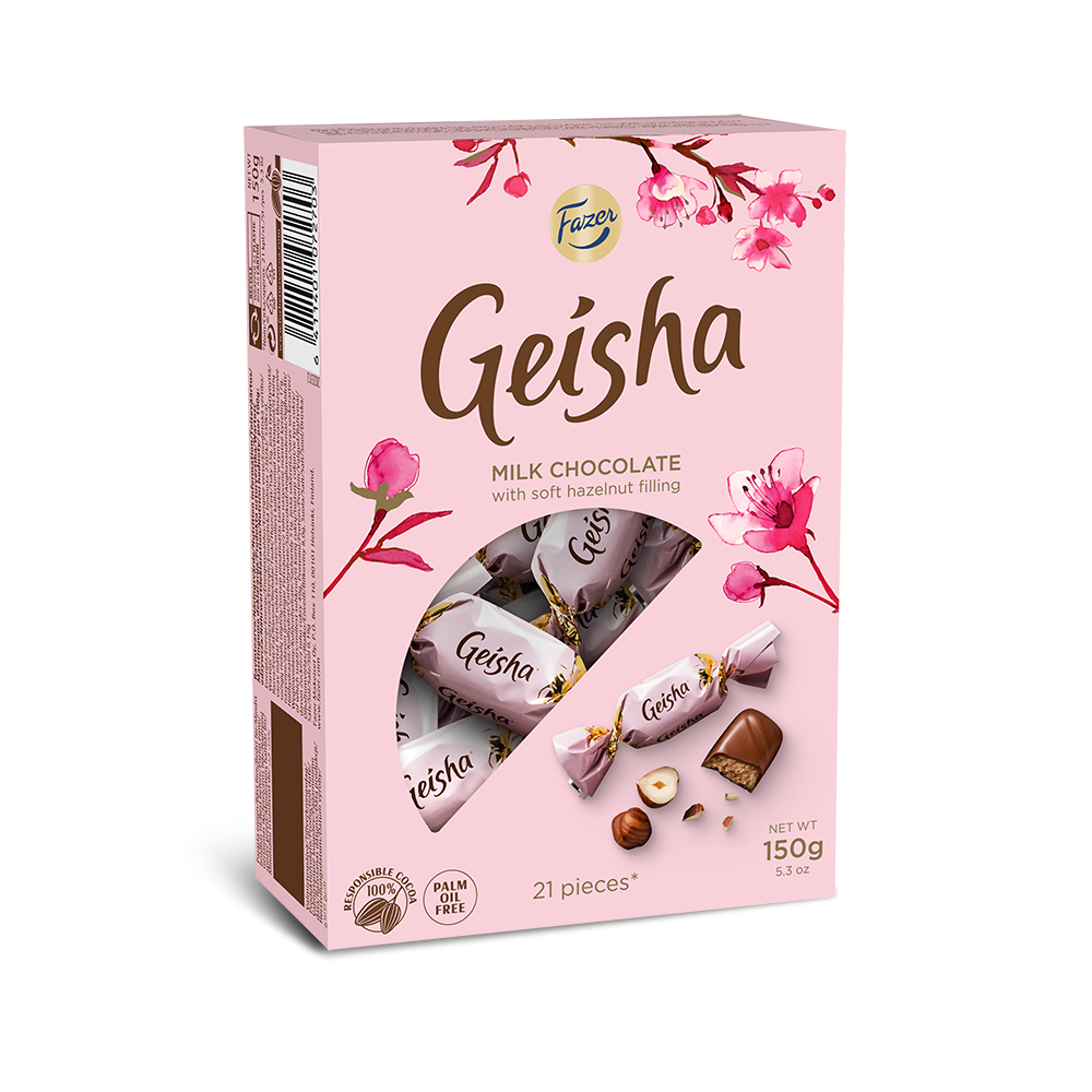 Fazer Geisha Hazelnut Chocolate 150g – FinnGoods Fazer Geisha Hazelnut Chocolate 150g – FinnGoods