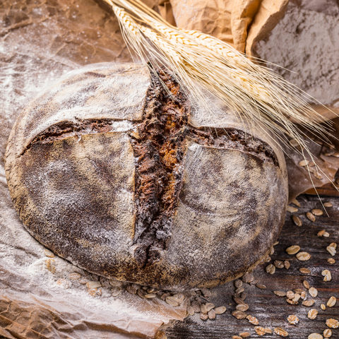 Freshly baked rye bread