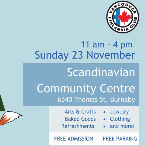 Scandinavian Craft Fair Burnaby Nov 23rd