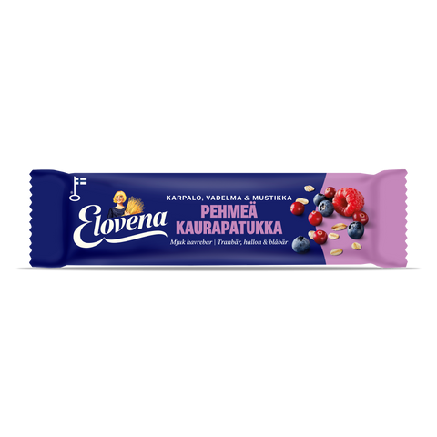 Elovena Cranberry, Raspberry & Blueberry Soft Oat Bar