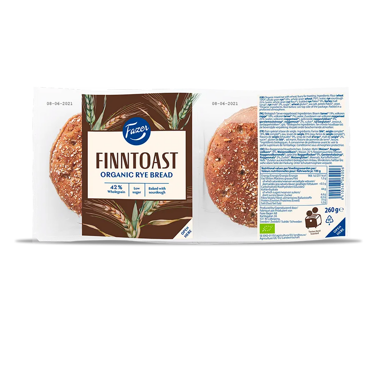 Fazer Finntoast Organic Rye Bread – FinnGoods