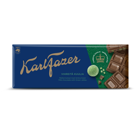 Fazer Green Jellies Milk Chocolate