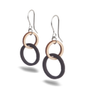 Valona Halo Mini Earrings Wood+Black