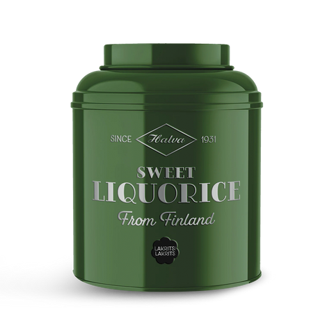Halva Finland Sweet Licorice Tin Green