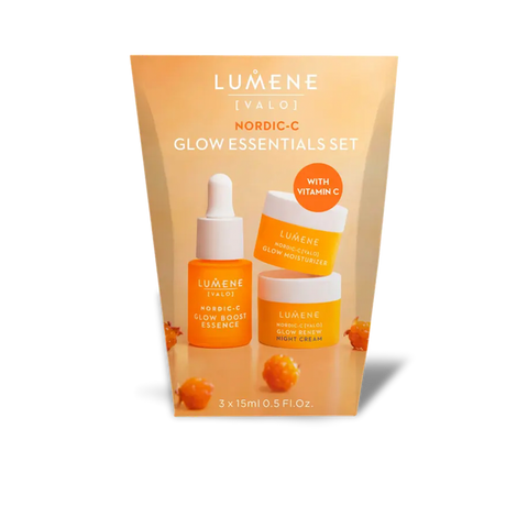 Lumene Nordic-C Glow Essentials Set packaging on a white background