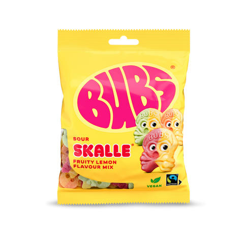 Bubs Sour Lemon Raspberry Skalle