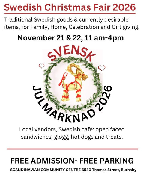 Swedish Christmas Market Burnaby Nov 21-22